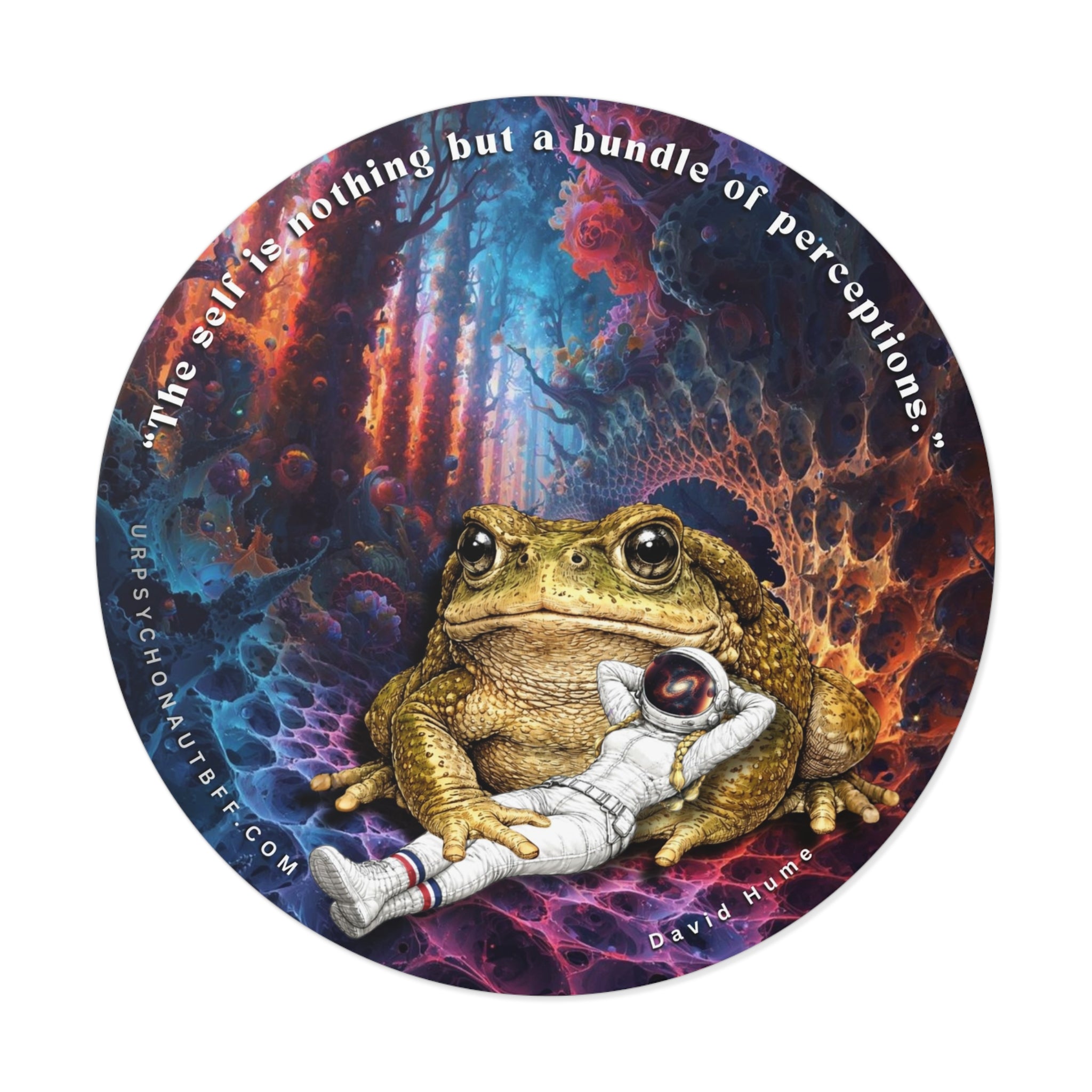 David Hume The Self is Nothing Quote Water-Resistant Sticker