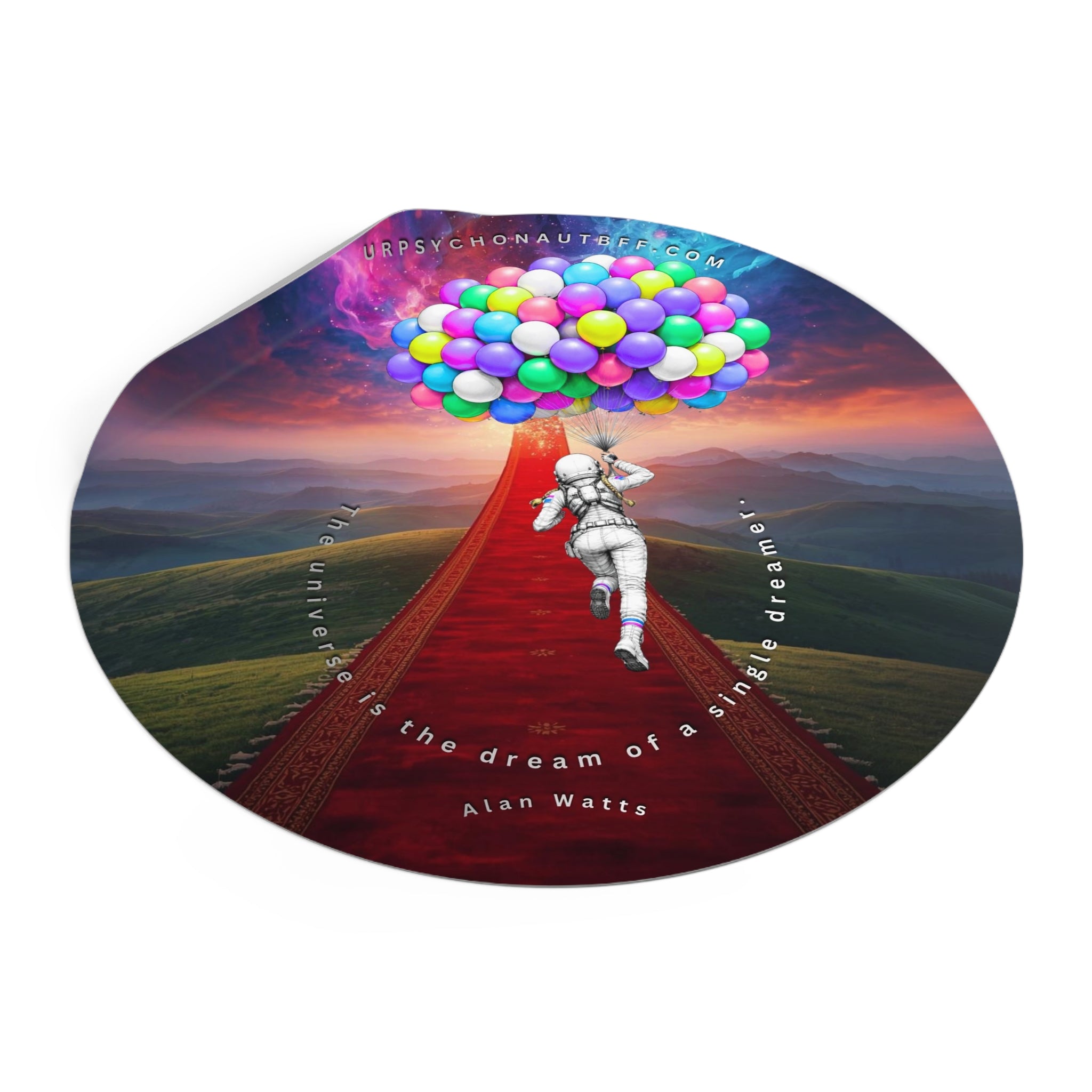 Alan Watts The Dream Quote Water-Resistant Sticker