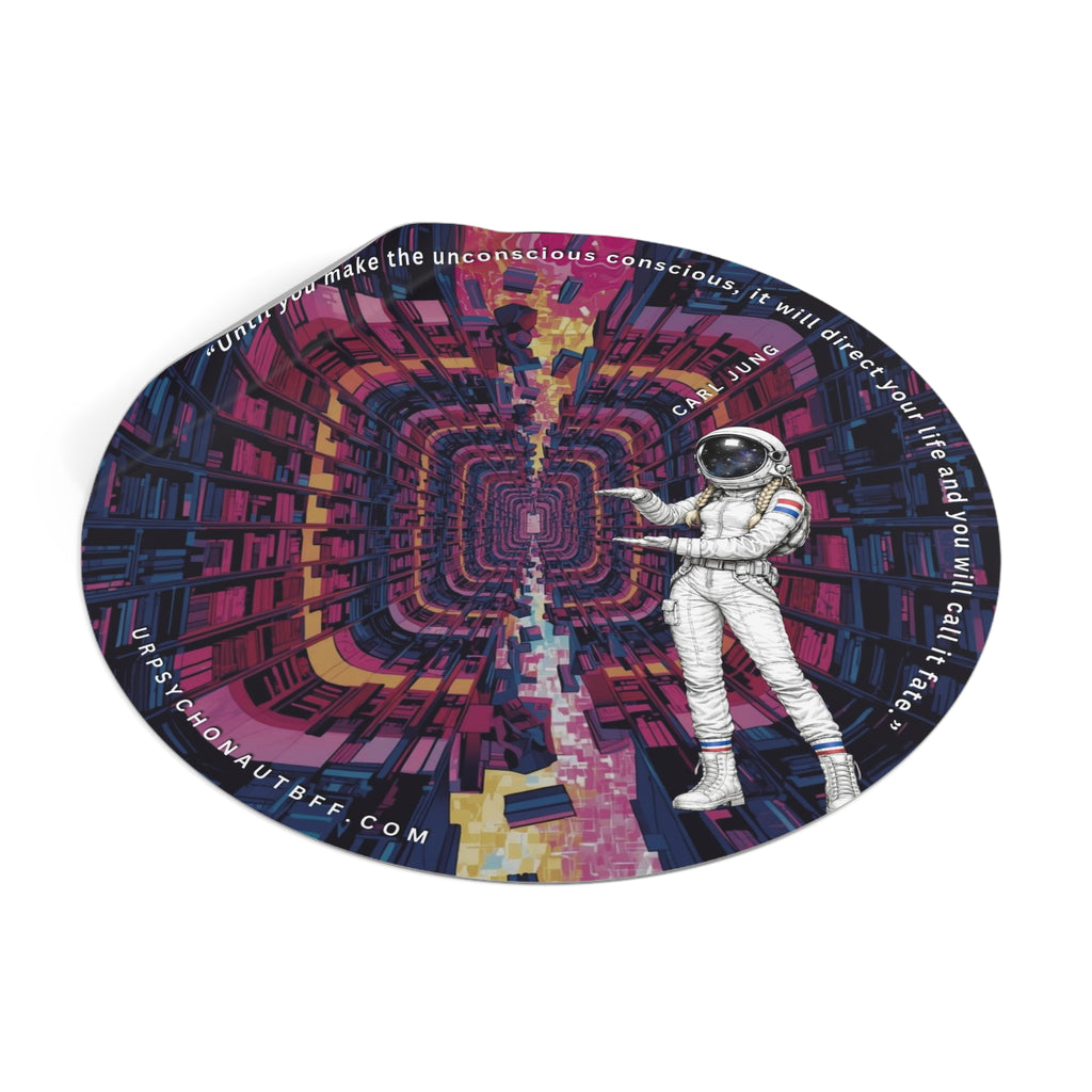 Carl Jung Unconscious Conscious Quote Water-Resistant Sticker
