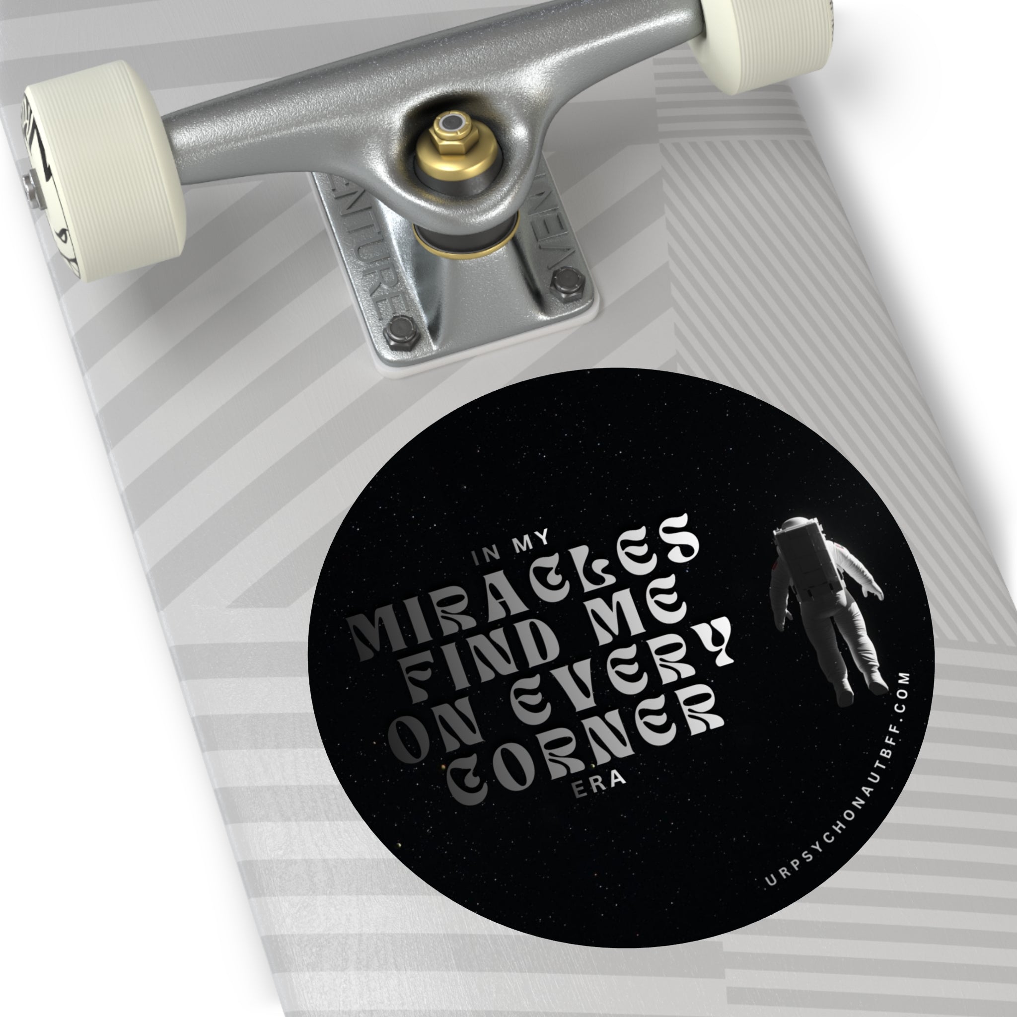 "Miracles find me on every corner" Water-Resistant Sticker