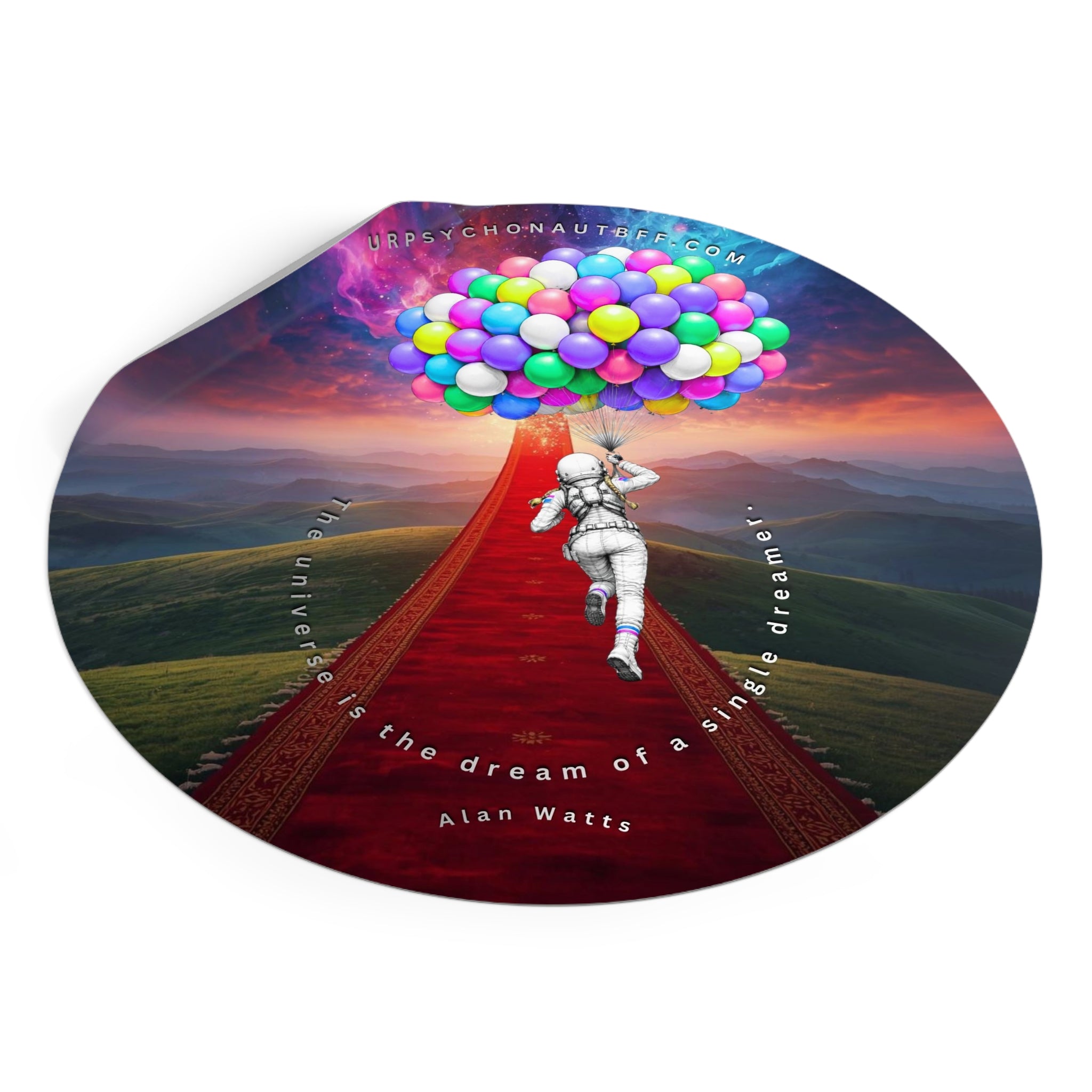 Alan Watts The Dream Quote Water-Resistant Sticker