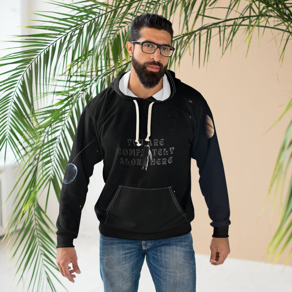 "You Are Completely Alone Here" Astronaut in Space Hoodie