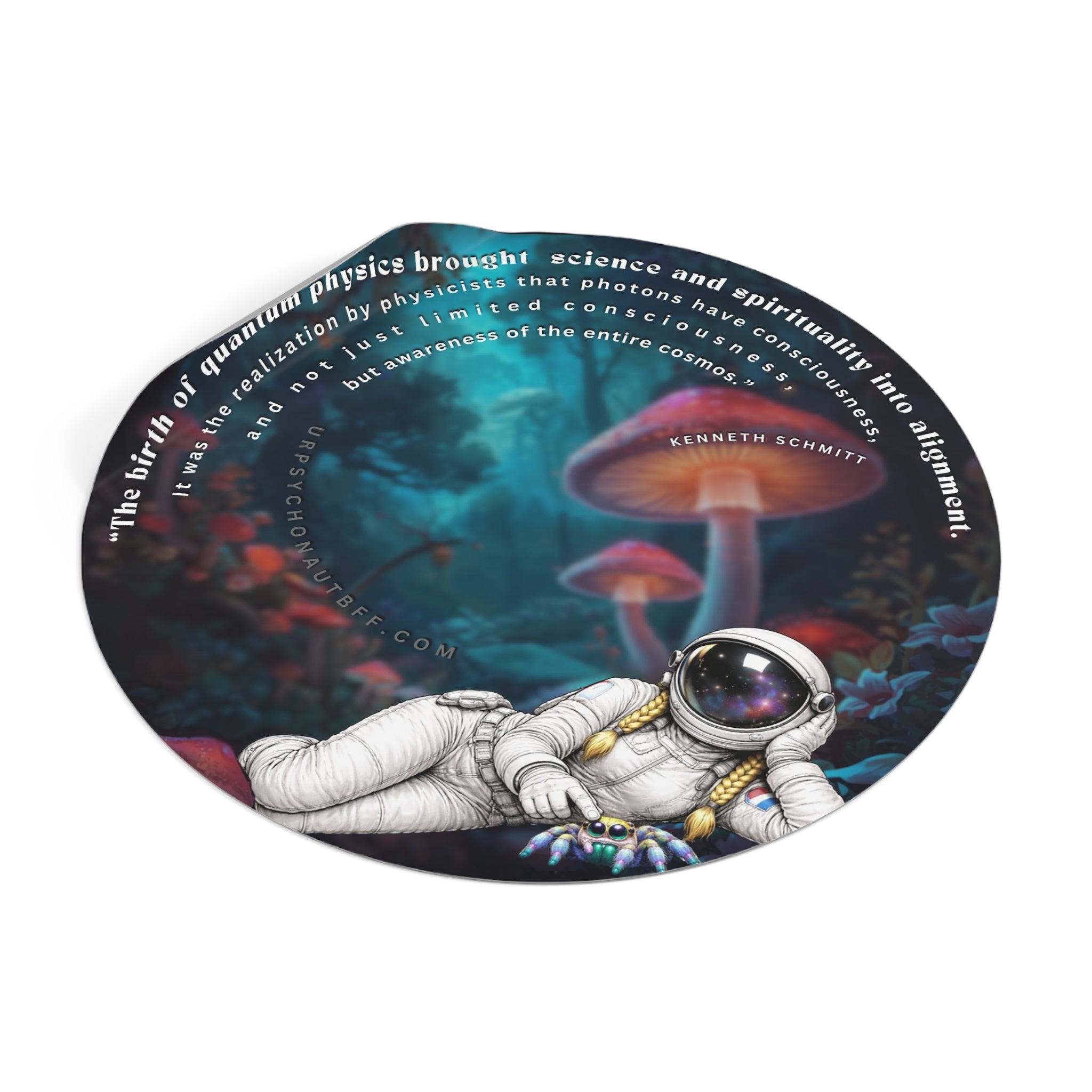 Kenneth Schmitt Quantum Physics Quote Water-Resistant Sticker