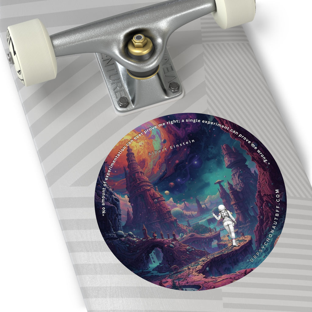 Albert Einstein No amount Quote Water-Resistant Sticker