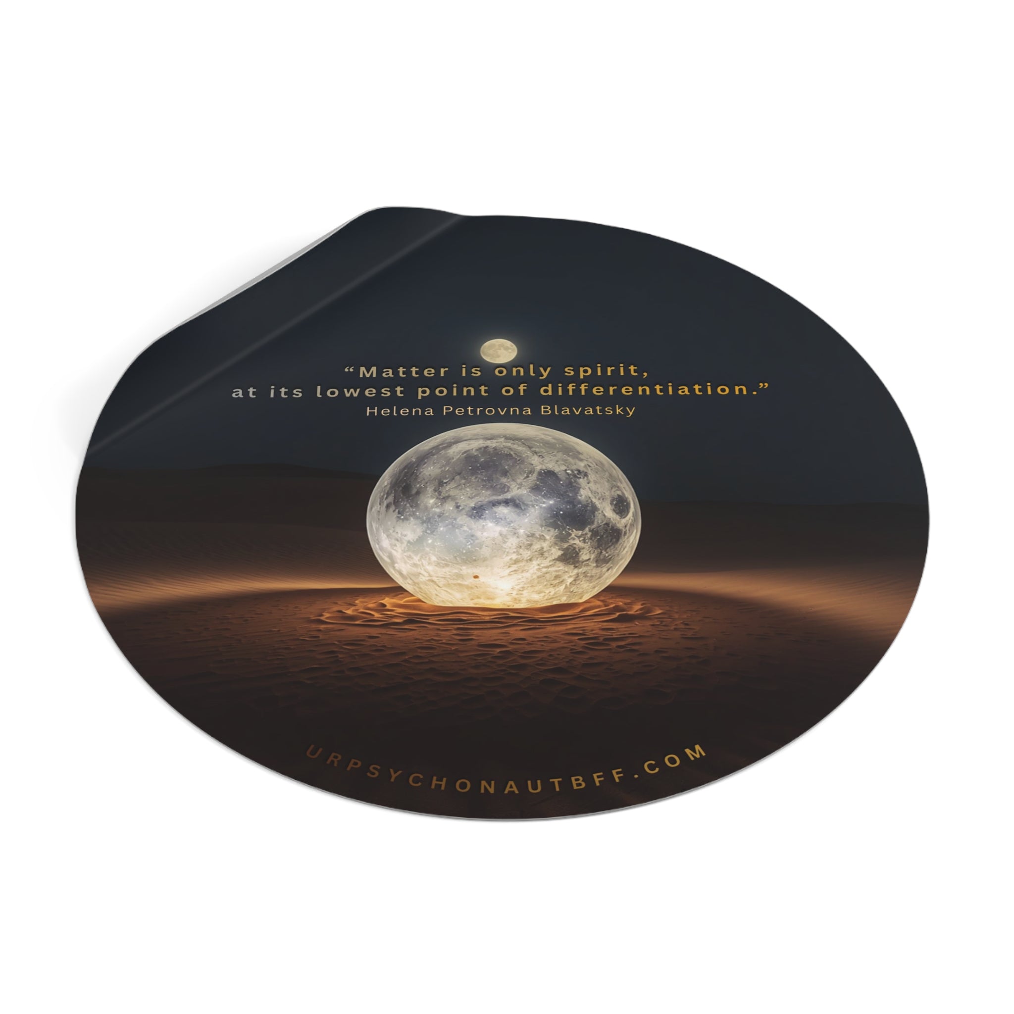 Helena Blavatsky Matter is Spirit Russian Quote Water-Resistant Sticker